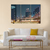 Bridges and buildings at night in downtown Osaka multi panel canvas wall art