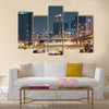 Bridges and buildings at night in downtown Osaka multi panel canvas wall art