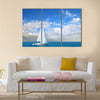 Modern sail boat Multi panel canvas wall art