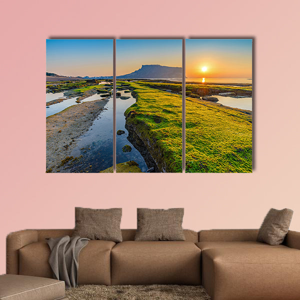 Sunrise at Seongsan Ilchulbong, Jeju, South Korea Multi panel canvas wall art
