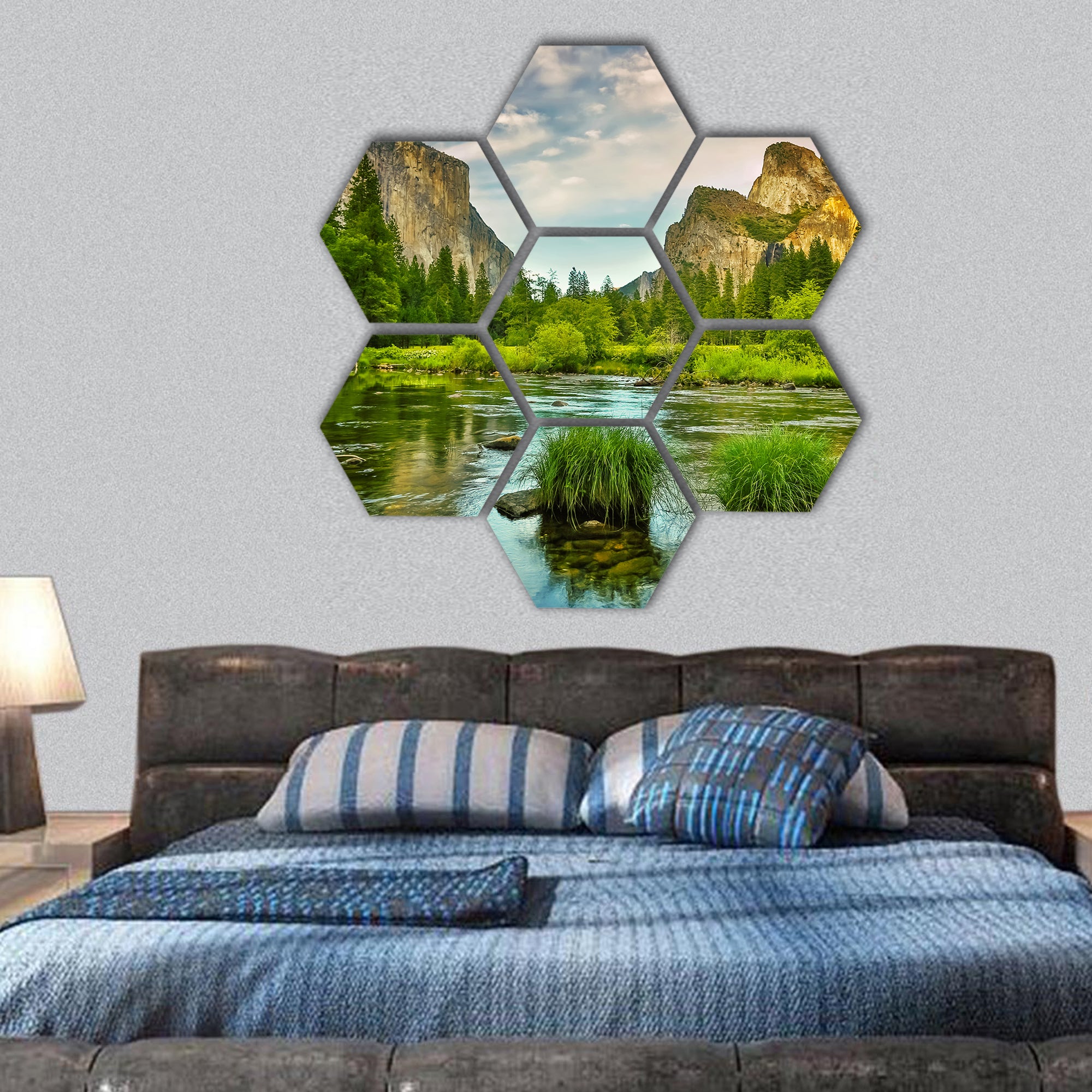 Yosemite National Park hexagonal canvas wall art