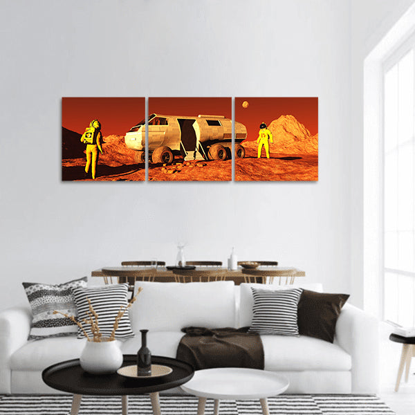 Image of the astronaut panoramic canvas wall art