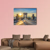 Chain Bridge when sunrise, Budapest, Hungary multi panel canvas wall art