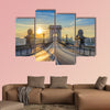 Chain Bridge when sunrise, Budapest, Hungary multi panel canvas wall art