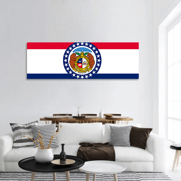 Flag of Missouri panoramic canvas wall art