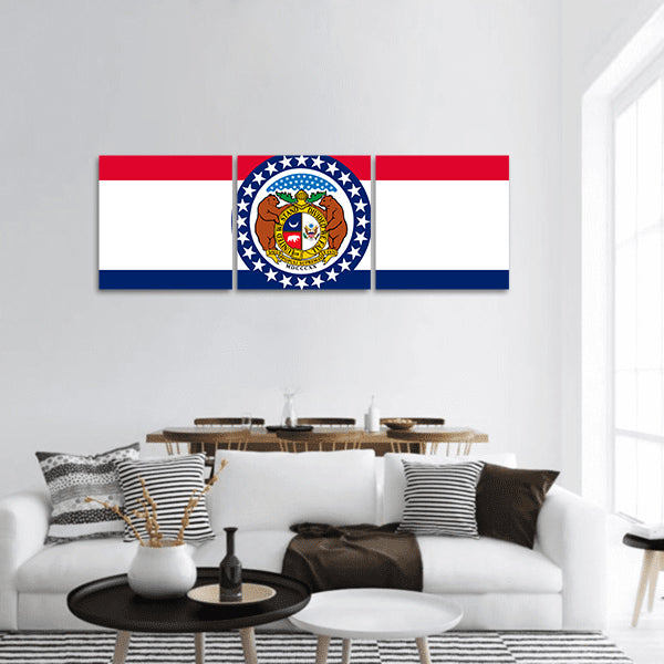 Flag of Missouri panoramic canvas wall art