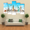 Famous monuments of the world grouped together Multi panel canvas wall art