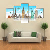 Famous monuments of the world grouped together Multi panel canvas wall art