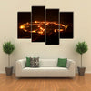 eruption of volcano Erta Ale, Ethiopia multi panel canvas wall art