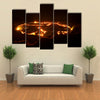 eruption of volcano Erta Ale, Ethiopia multi panel canvas wall art