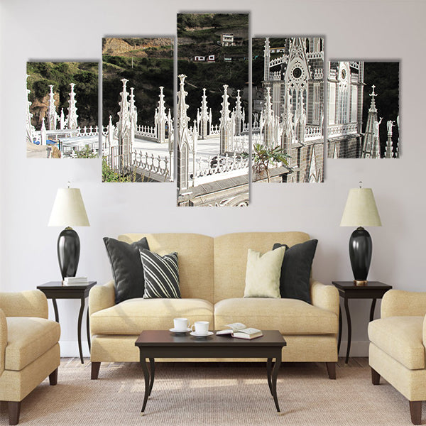 Church of Las Lajas in Ipiales Colombia Multi Panel Canvas Wall Art