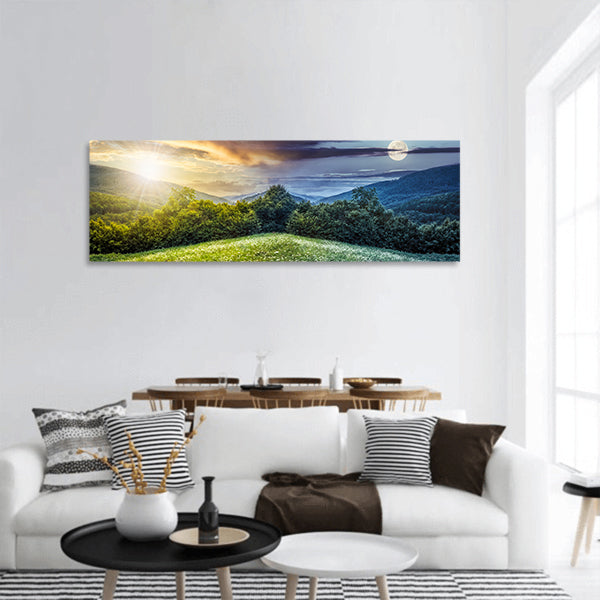 Hillside of mountain panoramic canvas wall art