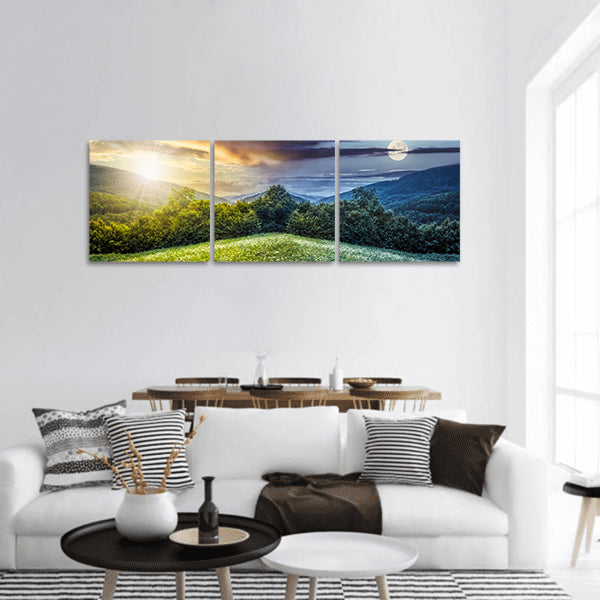 Hillside of mountain panoramic canvas wall art