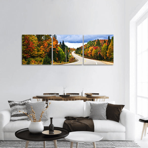 Highway in Canada panoramic canvas wall art