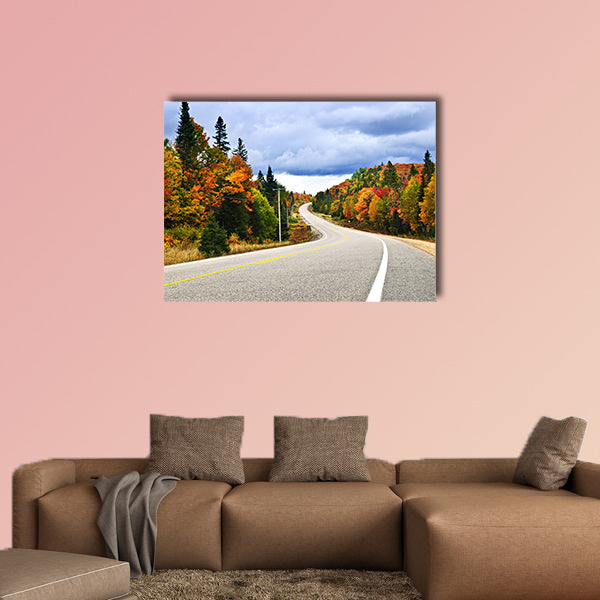 Fall scenic highway in northern Ontario, Canada Multi panel canvas wall art