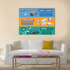 Home security system description Multi panel canvas wall art