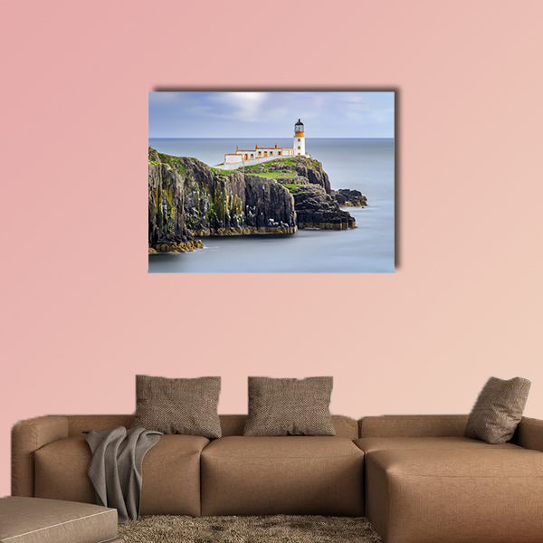 Lighthouse on Neist Point cliffs, Isle of Skye, Scotland Multi panel canvas wall art