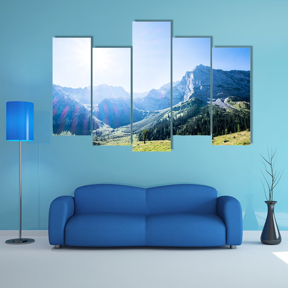 Karwendel Mountains in Austria multi panel canvas wall art