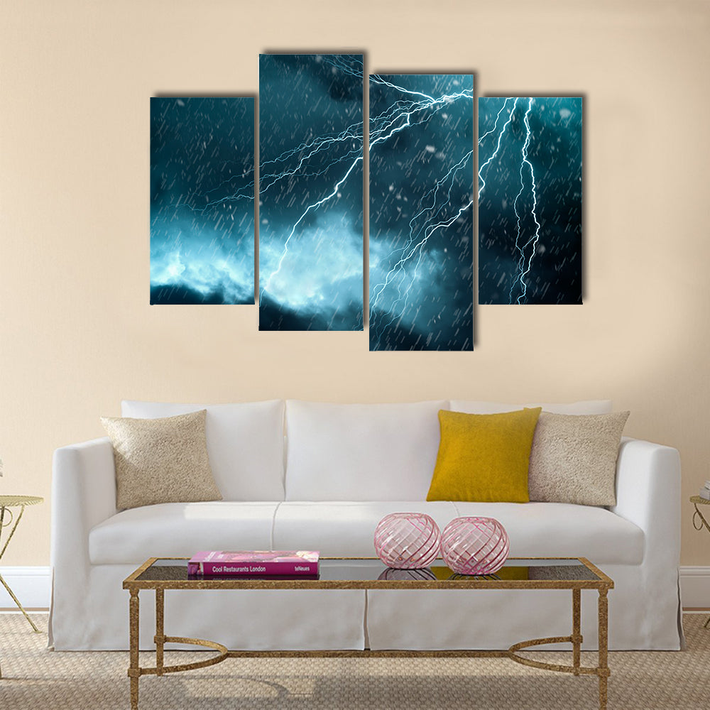 Lightning Multi Panel Canvas Wall Art