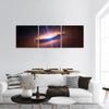 Galaxy with billions of stars in deep space panoramic canvas wall art