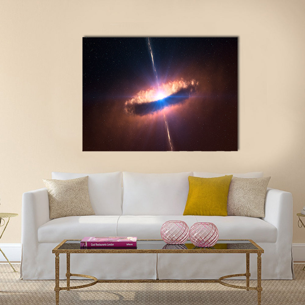 The galaxy system with a bright optical centre Elements of this image Multi Panel Canvas Wall Art