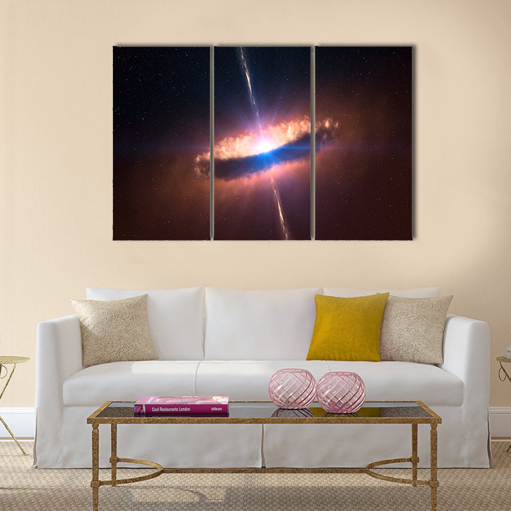 The galaxy system with a bright optical centre Elements of this image Multi Panel Canvas Wall Art