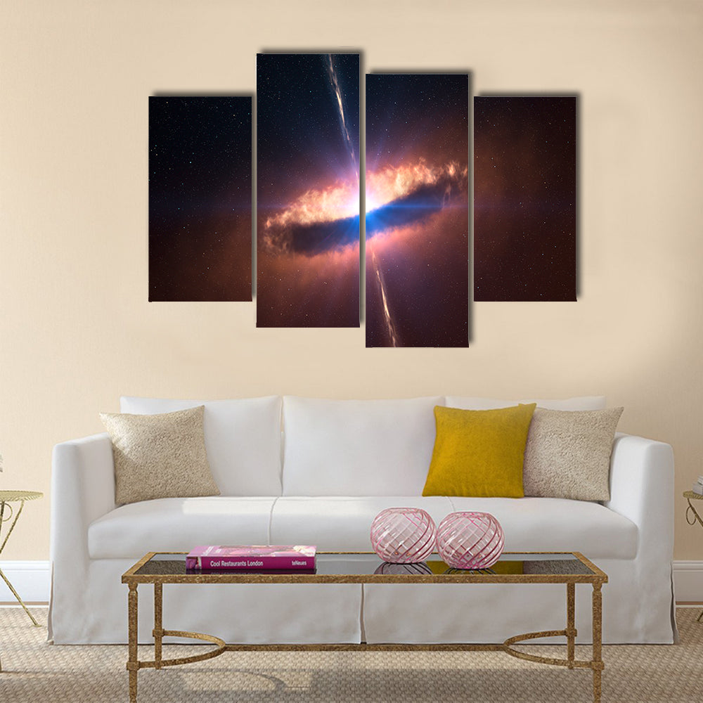 The galaxy system with a bright optical centre Elements of this image Multi Panel Canvas Wall Art
