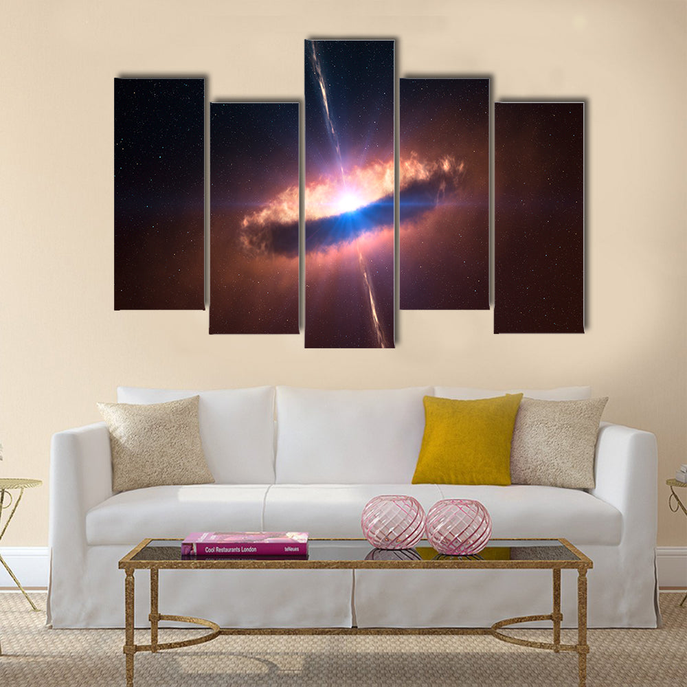 The galaxy system with a bright optical centre Elements of this image Multi Panel Canvas Wall Art