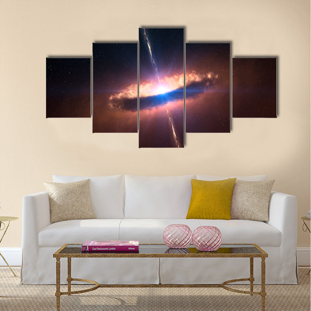 The galaxy system with a bright optical centre Elements of this image Multi Panel Canvas Wall Art