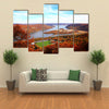 The Foliage Scenery at Hudson River Region in New York State Multi Panel Canvas Wall Art