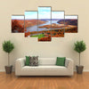 The Foliage Scenery at Hudson River Region in New York State Multi Panel Canvas Wall Art