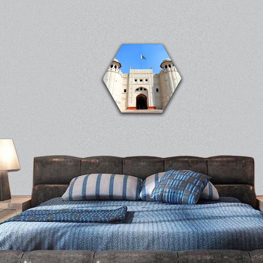 The Lahore Fort hexagonal canvas wall art