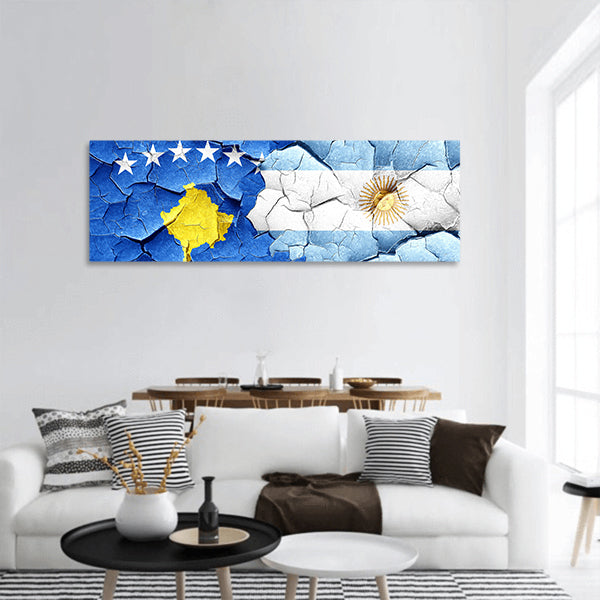 Argentine Flag Panoramic Canvas Wall Art