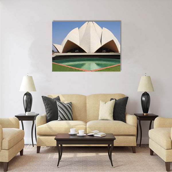 Delhi - Lotus Temple Multi Panel Canvas Wall Art