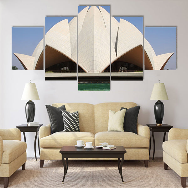 Delhi - Lotus Temple Multi Panel Canvas Wall Art