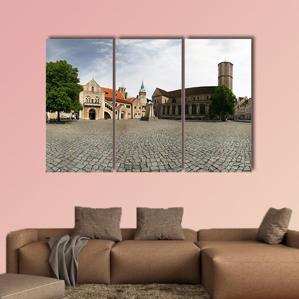 Panorama of castle Dankwarderode and landmark Germany wall art