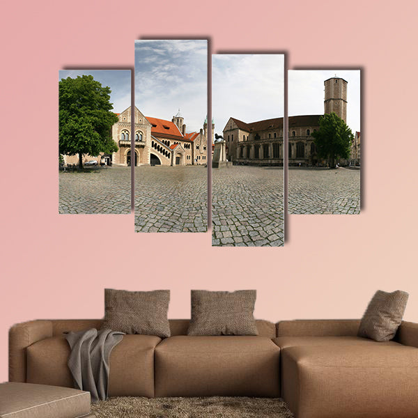 Panorama of castle Dankwarderode and landmark Germany wall art
