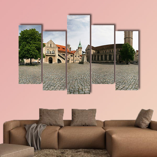 Panorama of castle Dankwarderode and landmark Germany wall art