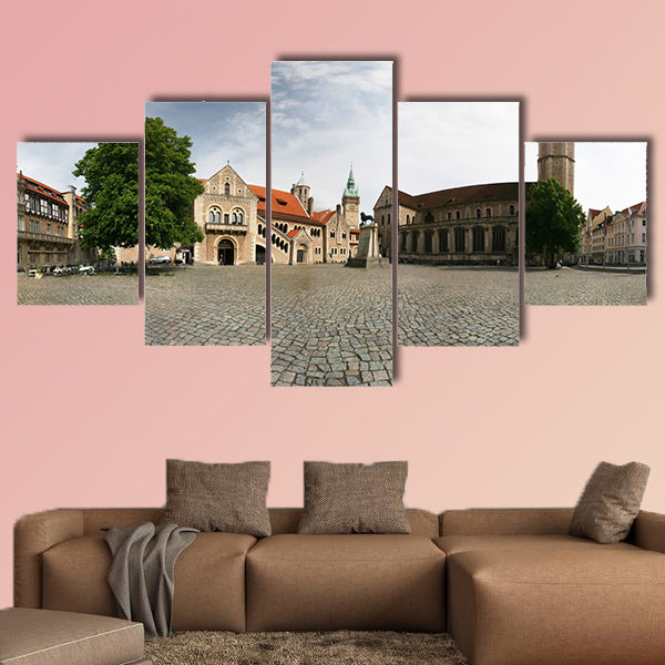 Panorama of castle Dankwarderode and landmark Germany wall art