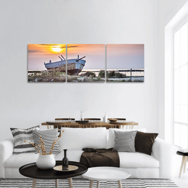 Sicilian Sunset Panoramic Canvas Wall Art