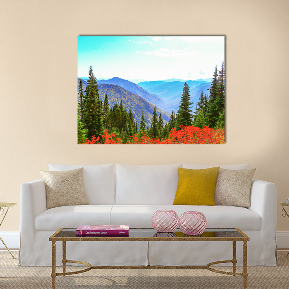 view of Mount Rainier national park, Washington Multi Panel Canvas Wall Art