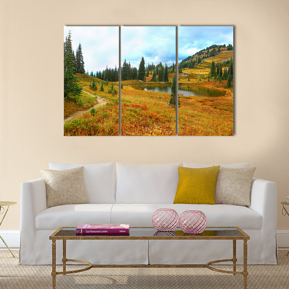 Most beautiful Mount Rainier national park, Washington Multi Panel Canvas Wall Art