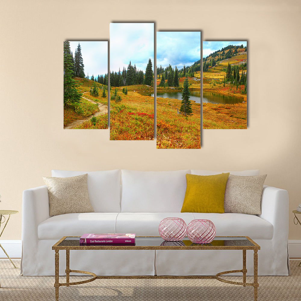 Most beautiful Mount Rainier national park, Washington Multi Panel Canvas Wall Art