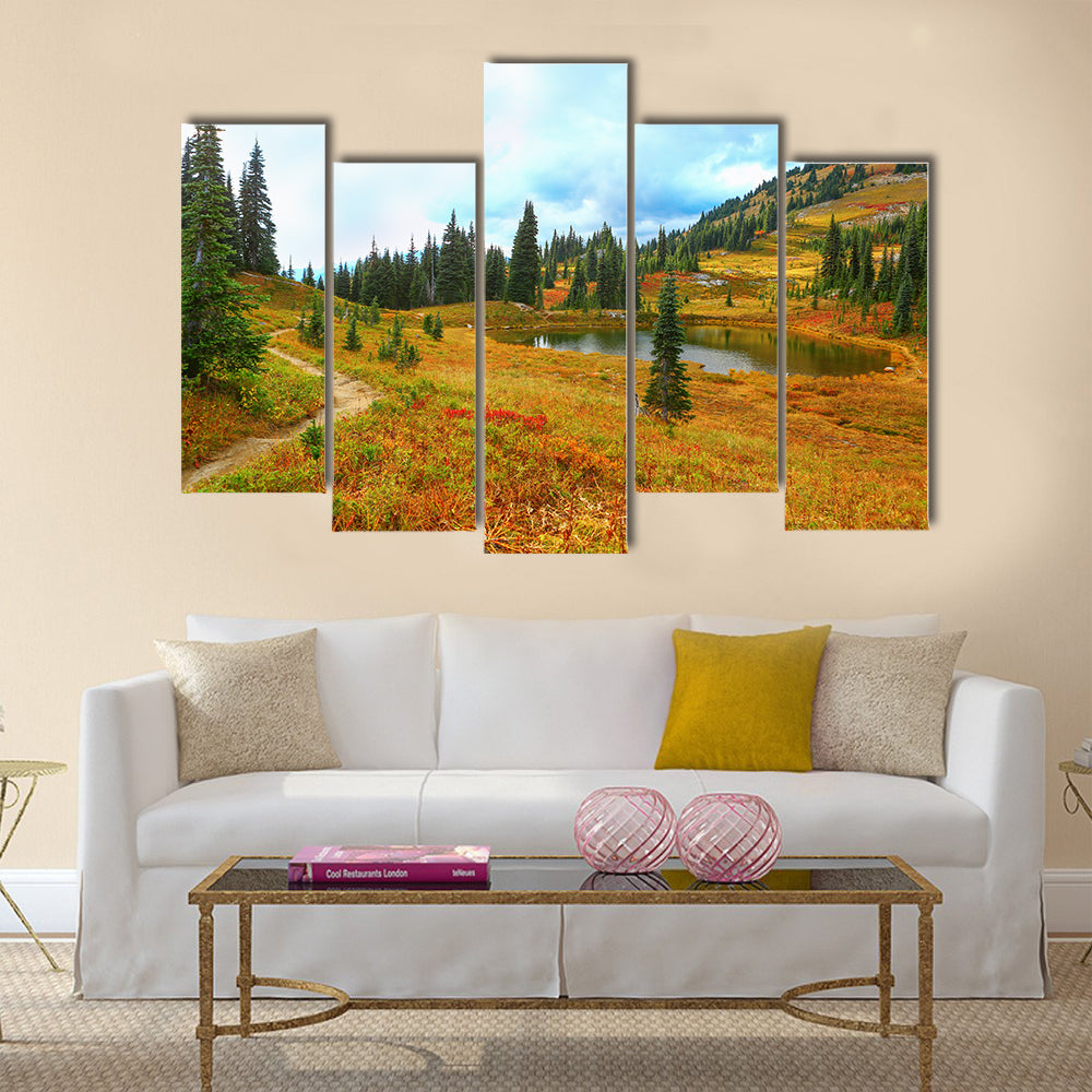 Most beautiful Mount Rainier national park, Washington Multi Panel Canvas Wall Art