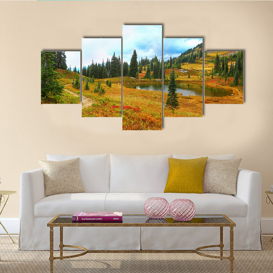 Most beautiful Mount Rainier national park, Washington Multi Panel Canvas Wall Art