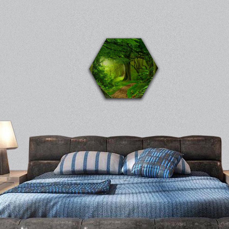 Deep tropical jungles of Southeast Asia hexagonal canvas wall art