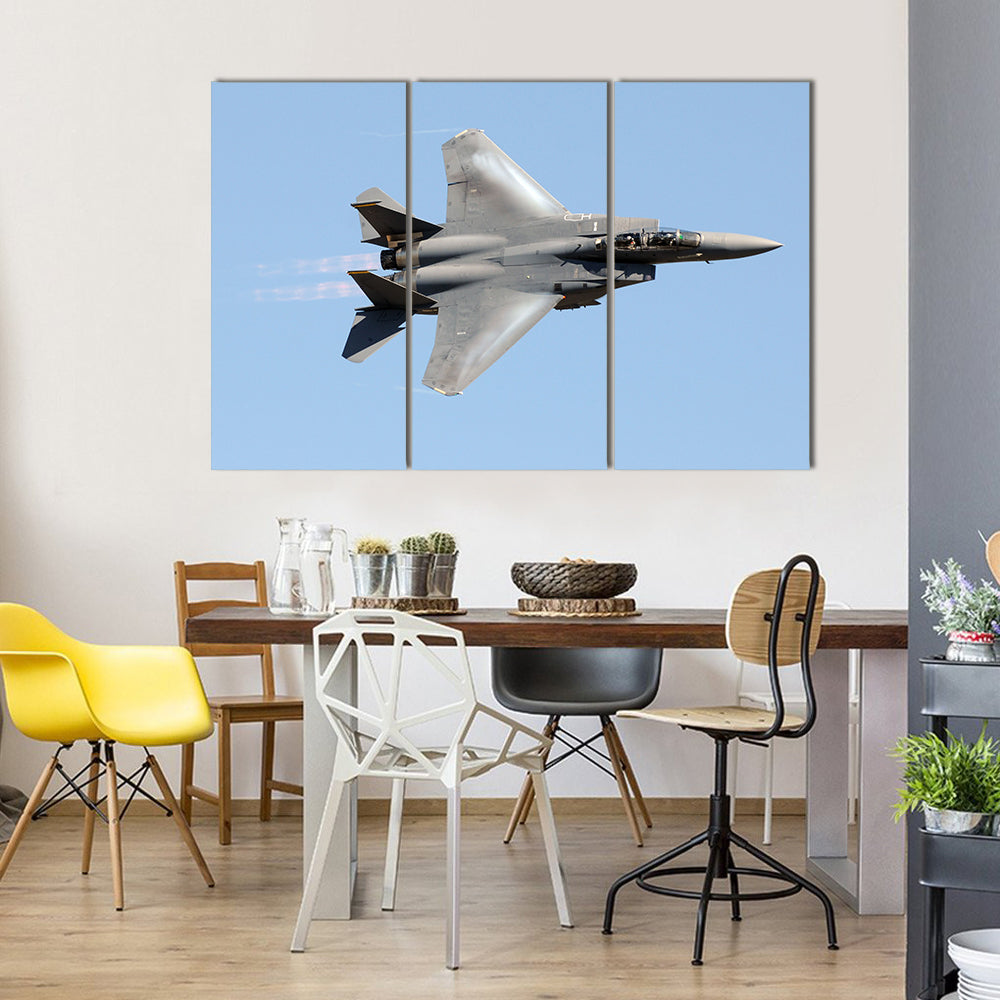 USA Air Force Jet Moving At High Speed Multi Panel Canvas Wall Art
