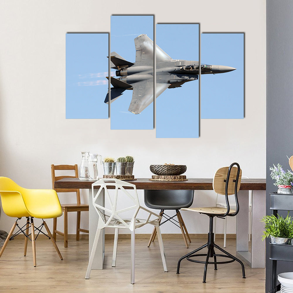 USA Air Force Jet Moving At High Speed Multi Panel Canvas Wall Art
