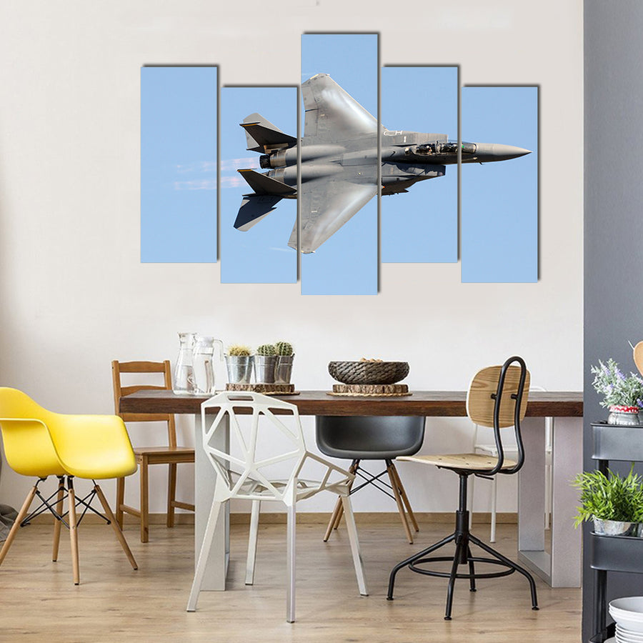USA Air Force Jet Moving At High Speed Multi Panel Canvas Wall Art
