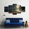 Beautiful Fantasy Tropical Beach Scenery With Milky Way Multi Panel Canvas Wall Art